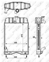 Nrf 52145 - RADIADOR ALU BRAZED MASSEY FERGUSON