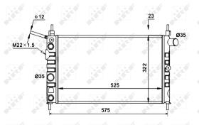 Nrf 52156 - RADIADOR ALU MECHAN OPEL VAUXHALL K