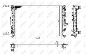 Nrf 529504A - RADIADOR ALU MECHAN AUDI A4 94-
