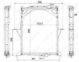 Nrf 529701 - RADIADOR ALU BRAZED VOLVO FM 98-