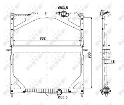 Nrf 529702 - RADIADOR ALU BRAZED VOLVO FH 02-