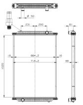 Nrf 529726 - RADIADOR ALU BRAZED MAN NEOPLAN BUS