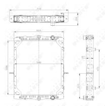 Nrf 529744 - RADIADOR ALU BRAZED DAF LF45 01-