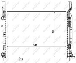Nrf 53004 - RADIADOR ALU MECHAN RENAULT KANGOO
