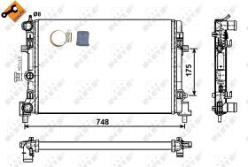 Nrf 53024 - RADIADOR ALU BRAZED VW POLO 09-