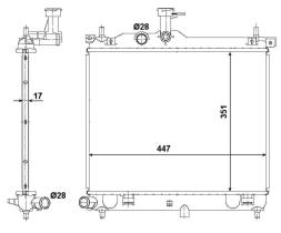 Nrf 53029 - RADIADOR ALU BRAZED HYUNDAI I10 08-