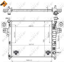 Nrf 53031 - RADIADOR ALU BRAZED JEEP (CHRYSLER)