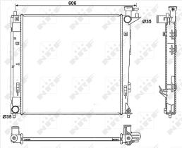Nrf 53054 - RADIADOR ALU BRAZED HYUNDAI IX35 09