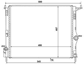 Nrf 53069 - RADIADOR ALU BRAZED DACIA LOGAN 06-