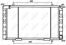 Nrf 53070 - RADIADOR ALU BRAZED LANDROVER 90 85