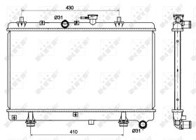 Nrf 53121 - RADIADOR ALU BRAZED KIA RIO 00-