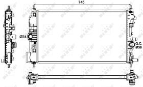 Nrf 53129 - RADIADOR ALU BRAZED OPEL VAUXHALL A
