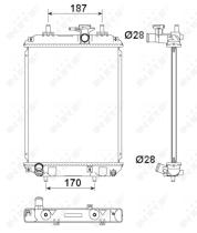 Nrf 53187 - RADIADOR ALU BRAZED SUBARU JUSTY 09