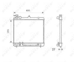 Nrf 53256 - RADIADOR ALU BRAZED HYUNDAI ATOS 98