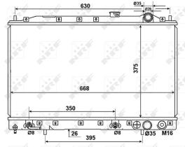 Nrf 53274 - RADIADOR ALU BRAZED MITSUBISHI COLT
