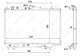 Nrf 53310 - RADIADOR ALU BRAZED MAZDA 323 91-