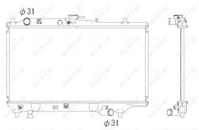 Nrf 53322 - RADIADOR ALU BRAZED MAZDA 323 89-