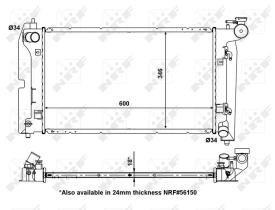 Nrf 53325 - RADIADOR ALU BRAZED TOYOTA COROLLA