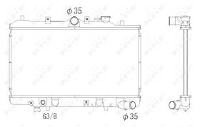 Nrf 53331 - RADIADOR ALU BRAZED MAZDA 323 85-