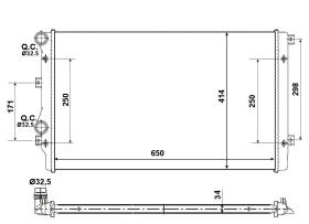 Nrf 53406A - RADIADOR ALU MECHAN AUDI A3 03-