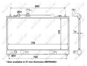 Nrf 53412 - RADIADOR ALU BRAZED MAZDA 6 02-
