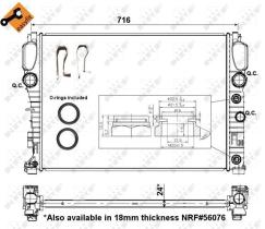 Nrf 53423 - RADIADOR ALU BRAZED MERCEDES CLS280