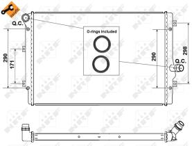 Nrf 53425 - RADIADOR ALU BRAZED AUDI A3 03-