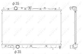 Nrf 53522 - RADIADOR ALU BRAZED MITSUBISHI COLT