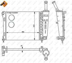 Nrf 53526 - RADIADOR ALU MECHAN FIAT 500 07-