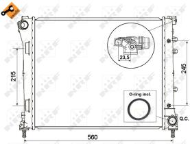 Nrf 53527 - RADIADOR ALU BRAZED FIAT 500 07-
