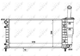 Nrf 53601 - RADIADOR ALU BRAZED FIAT PUNTO 99-