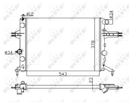Nrf 53628A - RADIADOR ALU MECHAN OPEL VAUXHALL A