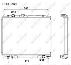 Nrf 53666 - RADIADOR ALU BRAZED MITSUBISHI PAJE