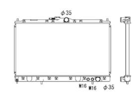 Nrf 53688 - RADIADOR ALU BRAZED MITSUBISHI SIGM