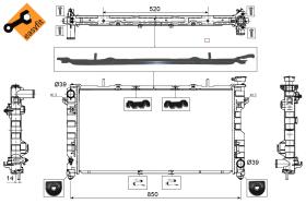 Nrf 53734 - RADIADOR ALU BRAZED CHRYSLER (USA)