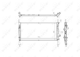 Nrf 53746 - RADIADOR ALU BRAZED FORD TRANSIT 26