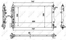 Nrf 53775 - RADIADOR ALU BRAZED OPEL VAUXHALL I