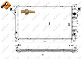 Nrf 53780 - RADIADOR ALU BRAZED DODGE (CHRYSLER
