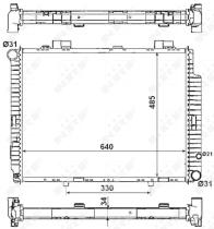 Nrf 53784 - RADIADOR ALU BRAZED MERCEDES E200 9
