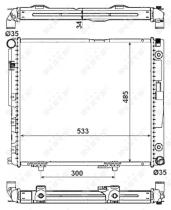Nrf 53785 - RADIADOR ALU BRAZED MERCEDES 200D-2
