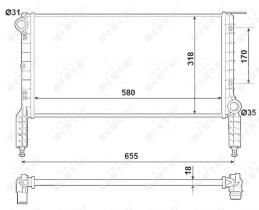 Nrf 53788 - RADIADOR ALU MECHAN FIAT DOBLO 00-