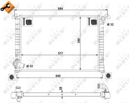 Nrf 53807 - RADIADOR ALU BRAZED MINI COOPER 1.6