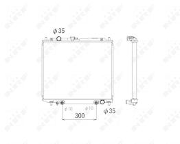 Nrf 53810 - RADIADOR ALU BRAZED MITSUBISHI PAJE