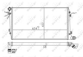 Nrf 53814A - RADIADOR ALU MECHAN AUDI A3 03-