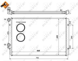 Nrf 53816 - RADIADOR ALU BRAZED AUDI A3 09/2004