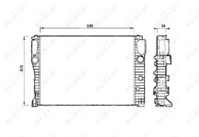 Nrf 53829 - RADIADOR ALU BRAZED MERCEDES CLS350