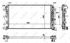 Nrf 53833 - RADIADOR ALU BRAZED MERCEDES SPRINT