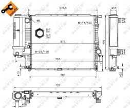 Nrf 53852 - RADIADOR ALU BRAZED BMW 518I 89-