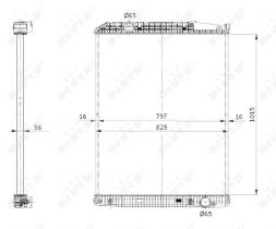 Nrf 53868 - RADIADOR ALU BRAZED MERCEDES ACTROS