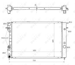 Nrf 53871 - RADIADOR ALU BRAZED OPEL VAUXHALL O